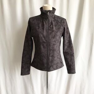 The North Face gray print zip jacket size XS